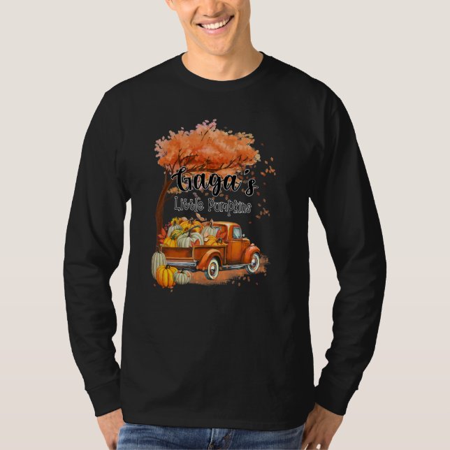 Pumpkin Truck Gaga's Little Pumpkins Fall Thanksgi T-Shirt (Vorderseite)