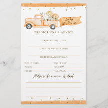 Pumpkin Truck Modern Fall Baby Duschspiel