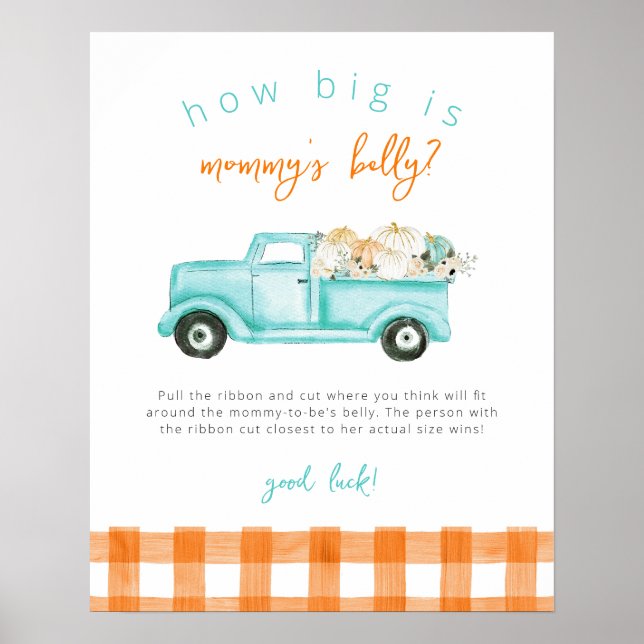 Pumpkin Truck Wie groß ist Mommys Bauchspiel Poster (Vorne)
