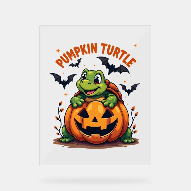 Pumpkin Turtle Acrylschild (Vorderseite)