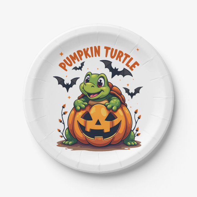 Pumpkin Turtle Pappteller (Vorderseite)
