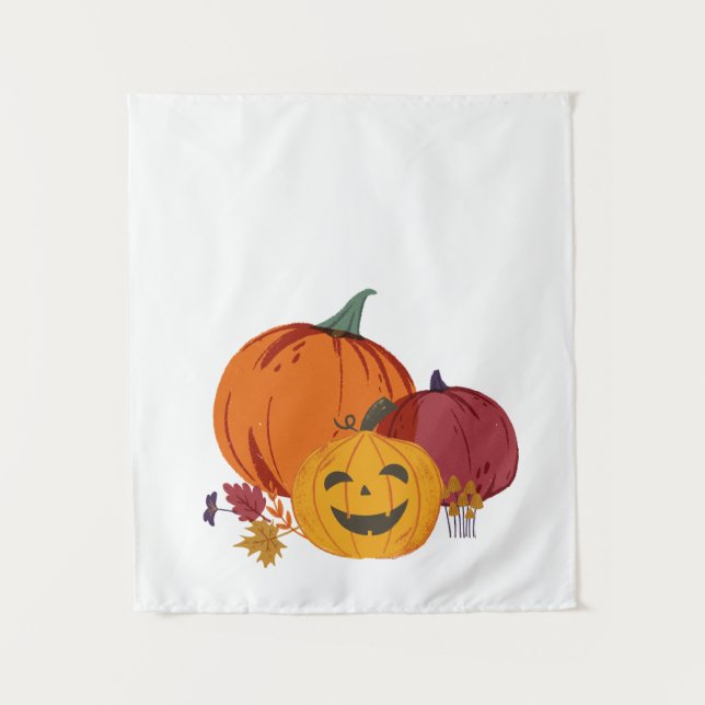 Pumpkin um über Tapestry zu reden Wandteppich (Vorderseite)