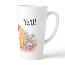 Pumpkin und Blume Latte Tasse