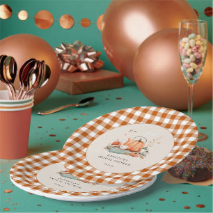 Pumpkin und Gewürz und alles Nizza Baby Dusche Pappteller