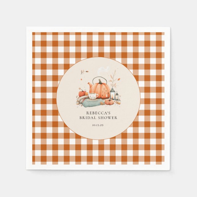 Pumpkin und Gewürz und alles Nizza Baby Dusche Serviette (Vorderseite)