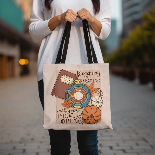 Pumpkin und Kaffee Buch Lover Inspiration Tasche (Von Creator hochgeladen)