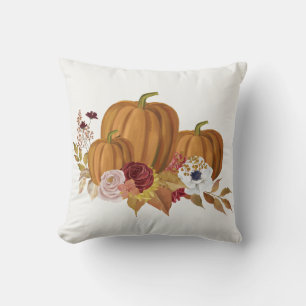 Pumpkin und Magnolia-Herbstfarben Kissen