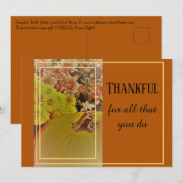 Pumpkin und Mehm 2 / dankbar / 5" x 7" Postkarte