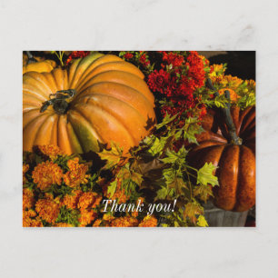 Pumpkin- und Mum-Arrangement Postkarte