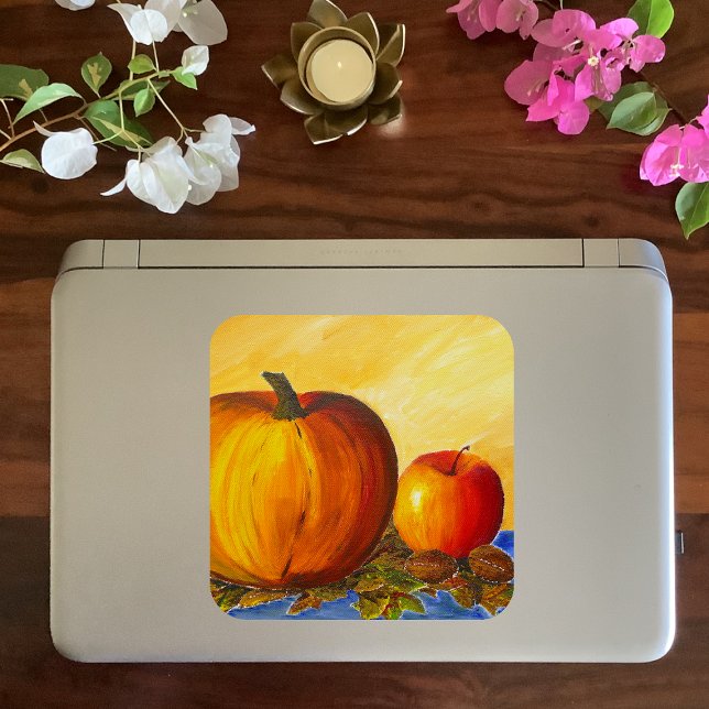 Pumpkin und Nuts Quadratischer Aufkleber (Von Creator hochgeladen)