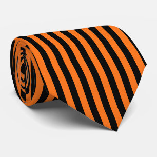 Pumpkin und schwarze, große vertikale Streifen Krawatte