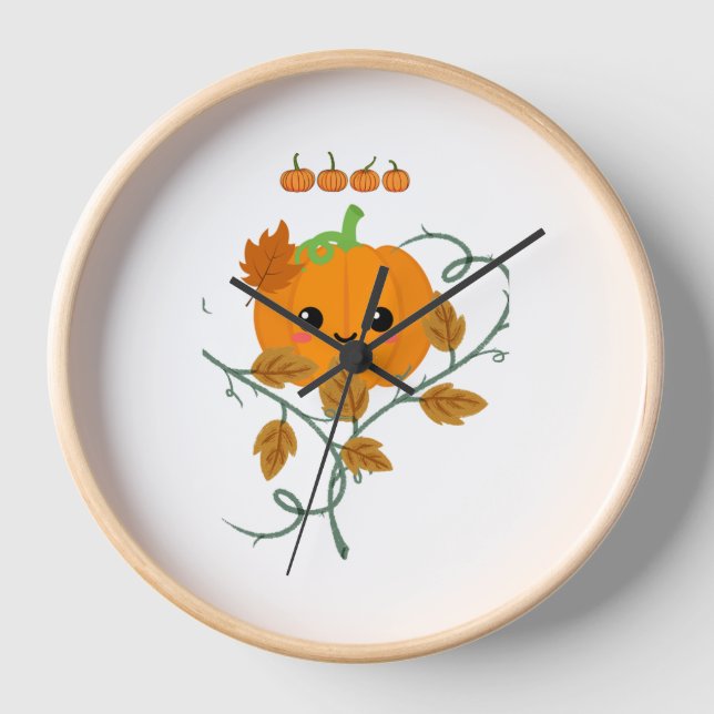 Pumpkin- und Weinkleber Uhr (Vorderseite)