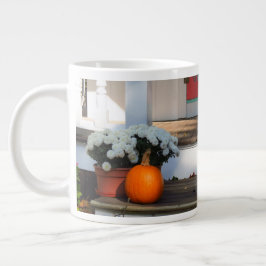 Pumpkin und White Mums - Martha's Vineyard Jumbo-Tasse