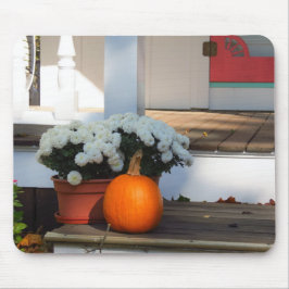 Pumpkin und White Mums - Martha's Vineyard Mousepad