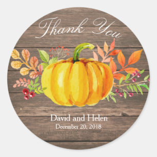 Pumpkin Vielen Dank, dass Sie runder Sticker rusti