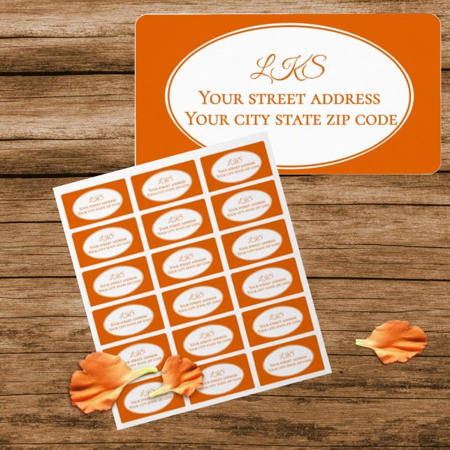 Pumpkin Vines Floral Address Adressaufkleber (Von Creator hochgeladen)