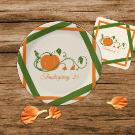 Pumpkin Vines Lattice Pappteller