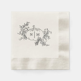 Pumpkin Vines Monogram Serviette