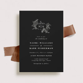 Pumpkin Vines Monogram Wedding Einladung