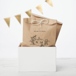 Pumpkin Vines Monogram Wedding Geschenktütchen