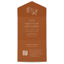 Pumpkin Vines Wedding Monogram with RSVP