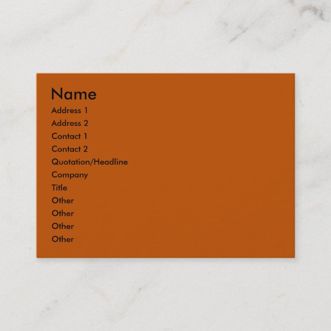 Pumpkin-Visitenkarte Visitenkarte (Vorderseite)