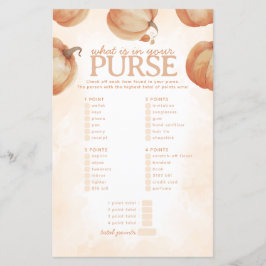 Pumpkin Was in Ihrem Purse Baby Shower Game