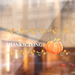 Pumpkin Wasserfarben Erntedank Fensteraufkleber