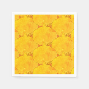 Pumpkin Wasserfarben-Mustermalerei Serviette