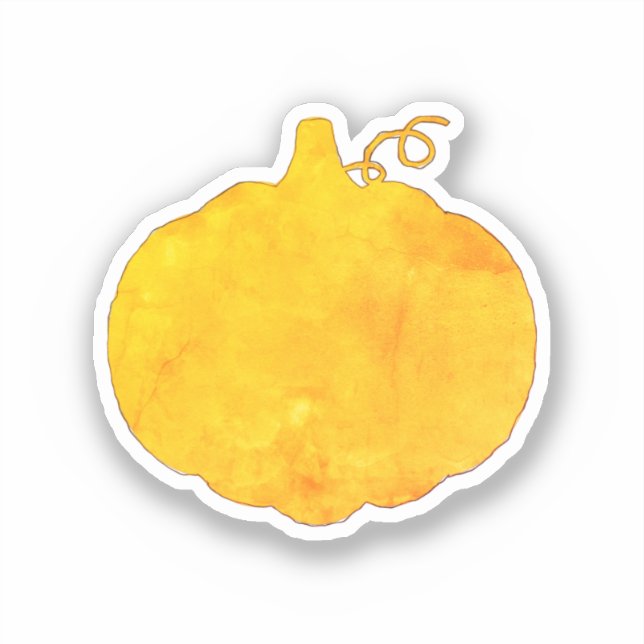 Pumpkin Wasserfarbenmalerei Aufkleber (Vorderseite)