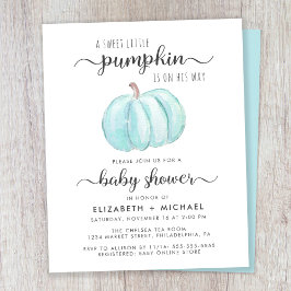 Pumpkin Watercolor Paare Baby Boy Dusche laden