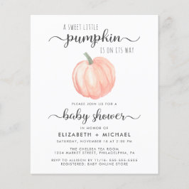 Pumpkin Watercolor Paare Kinderdusche Einladung
