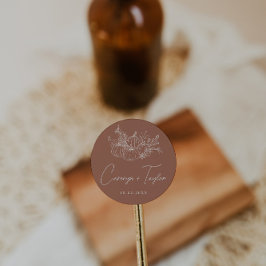 Pumpkin Wedding Runder Aufkleber