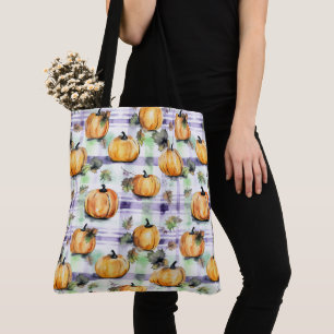 Pumpkin Whimsy auf Woodland Kariert Tasche