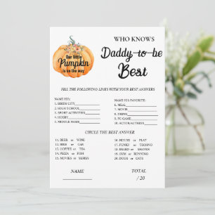 Pumpkin Who kennt Daddy Baby Shooting Game Einladung