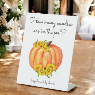 Pumpkin Wie viele Candies im Glas Sockelschild