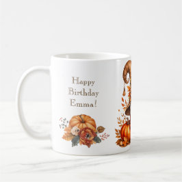 Pumpkin Wildblume Fall Wasserfarbe Geburtstag Kaffeetasse