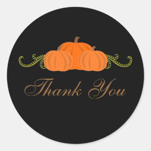Pumpkin-Wirbel fallen Danke Stickers (dunkel)
