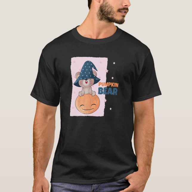 Pumpkin Witch Bear T-Shirt (Vorderseite)