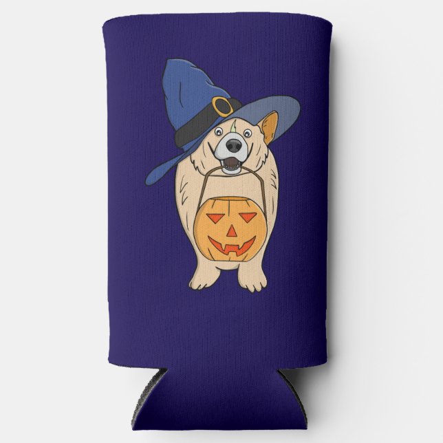 Pumpkin Witch Dog Selters Dosenkühler (Vorderseite)