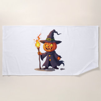 Pumpkin Wizard - Magisches Halloween-Zauberer-T-Sh Strandtuch