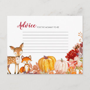 Pumpkin Woodland Animals - Freundschaftskarte Begleitkarte