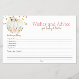 Pumpkin Wünsche und Beratung Baby Duschspiel Flyer