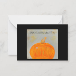 Pumpkin wünscht eine flache Note Card Mitteilungskarte