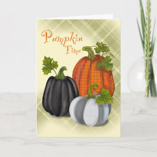 Pumpkin-Zeit und Halloween Karte