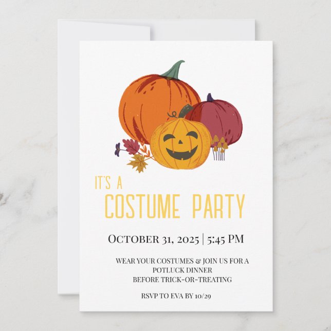 Pumpkin zu reden über Einladung (Vorderseite)