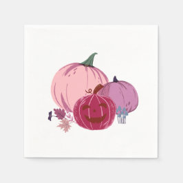 Pumpkin zu reden über Papier Teller Serviette