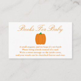 Pumpkinduschbücher für Baby Begleitkarte