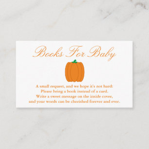 Pumpkinduschbücher für Baby Begleitkarte