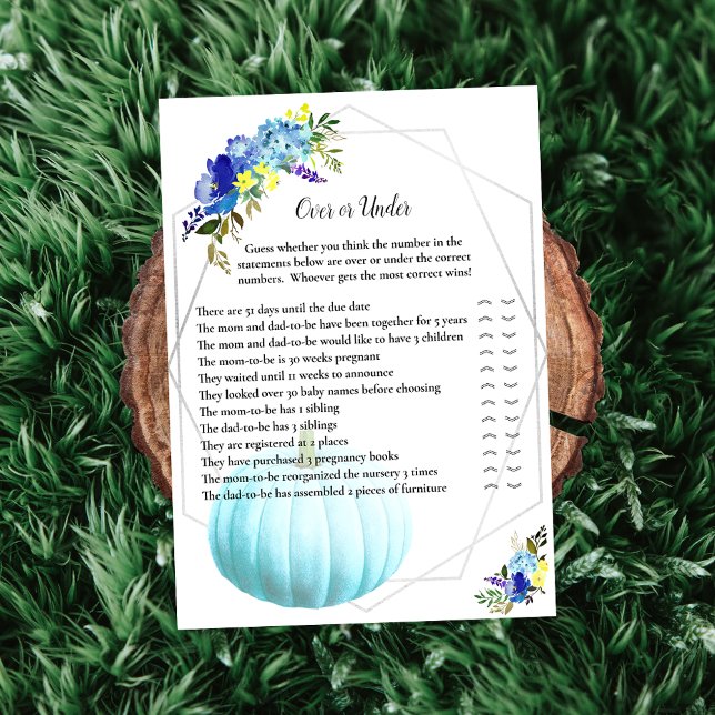 Pumpkindusche oben oder darunter | Blau Einladung (Von Creator hochgeladen)